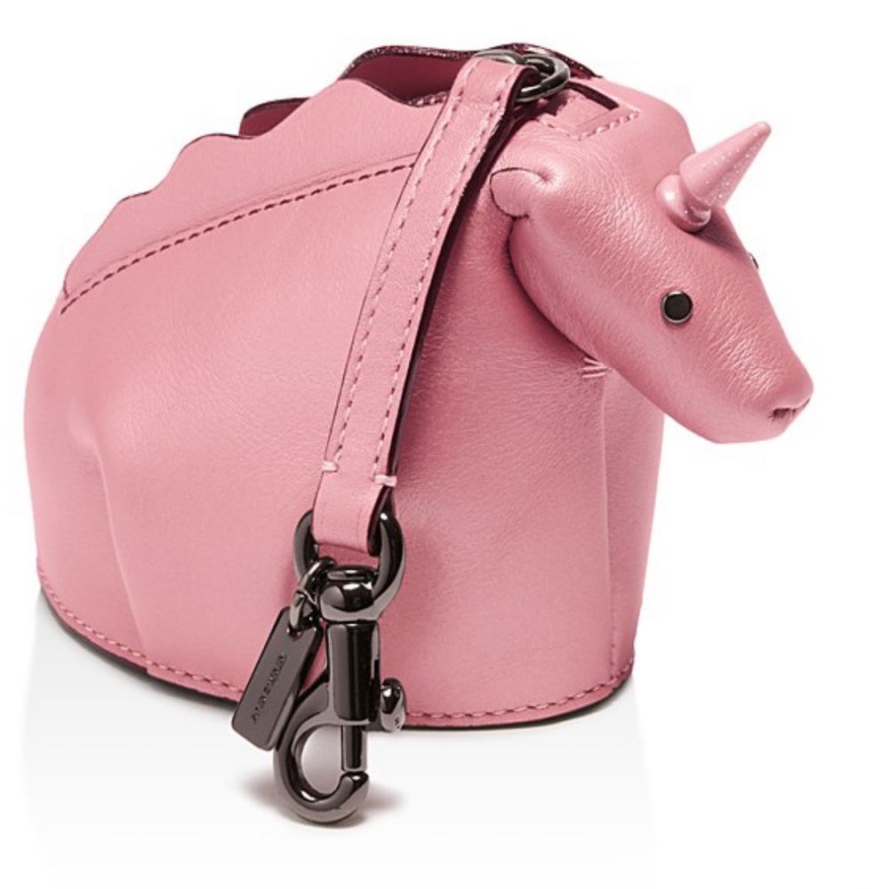 Coach Uni Pink Coin Case Pouch Bag Charm Key Chain 22939